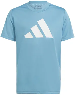 Adidas Juniors Train Essentials Aeroready Logo T Shirt Preloved Blue White