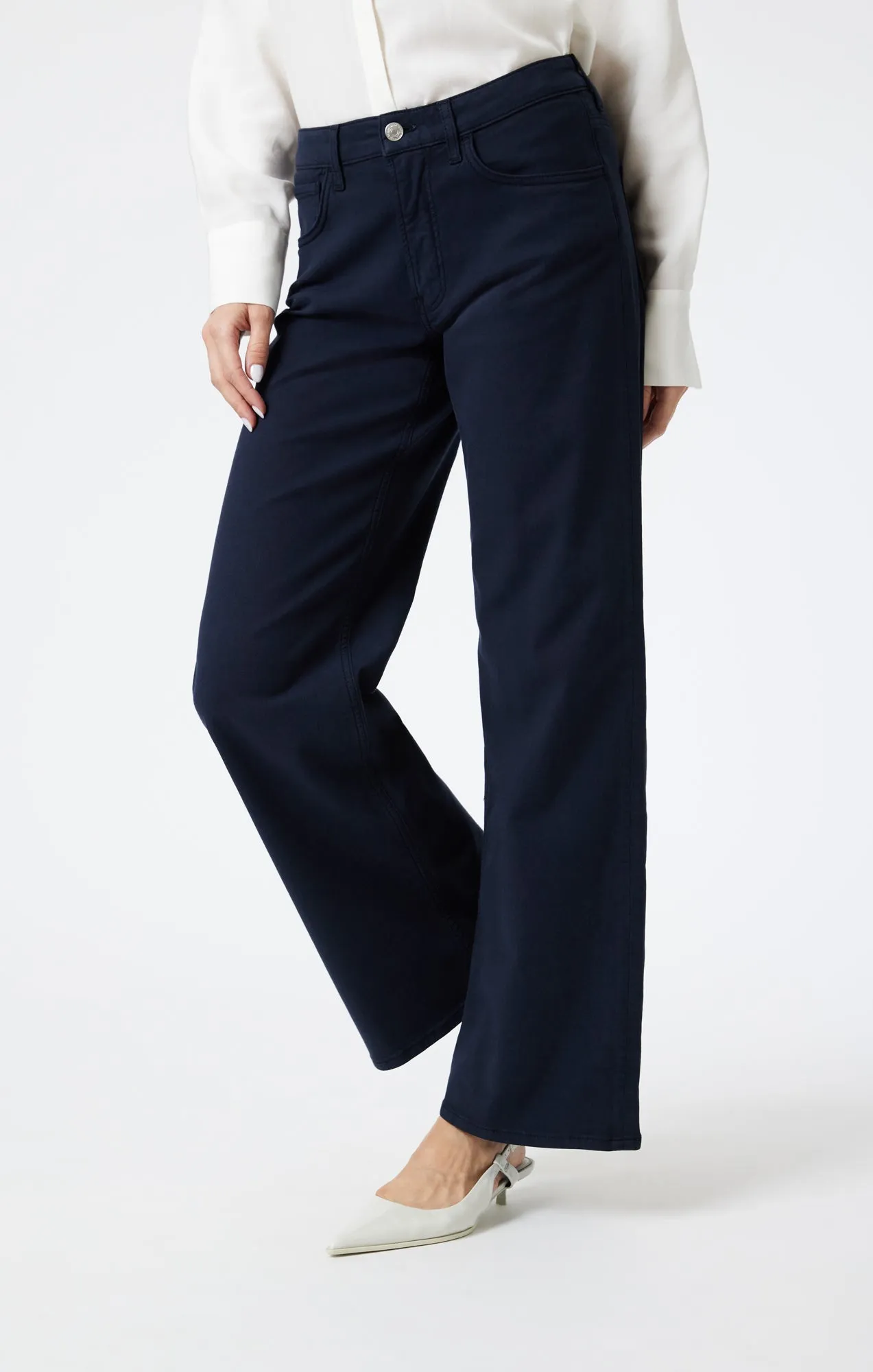 ALENA WIDE LEG IN MIDNIGHT LUXE TWILL