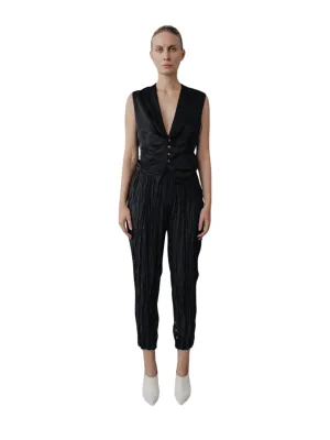 Anaak Nasree Cigarette Pleated Pant Black