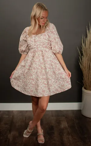 Blushing Floral Mini Dress