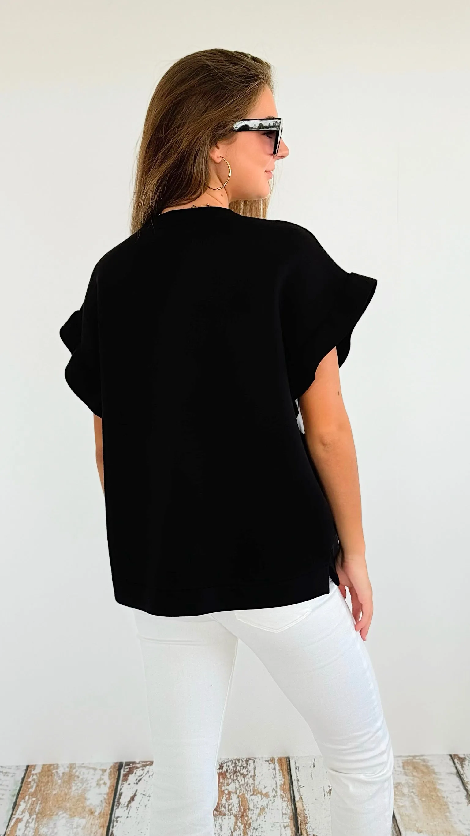 Bow Detailed Short Sleeves Top