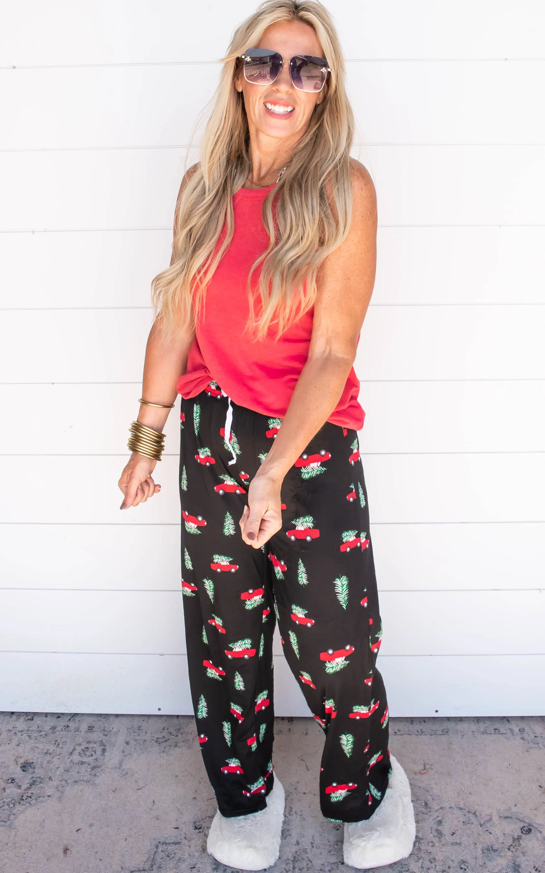 Christmas Car Hello Mello Holiday Pajama Pants - Final Sale