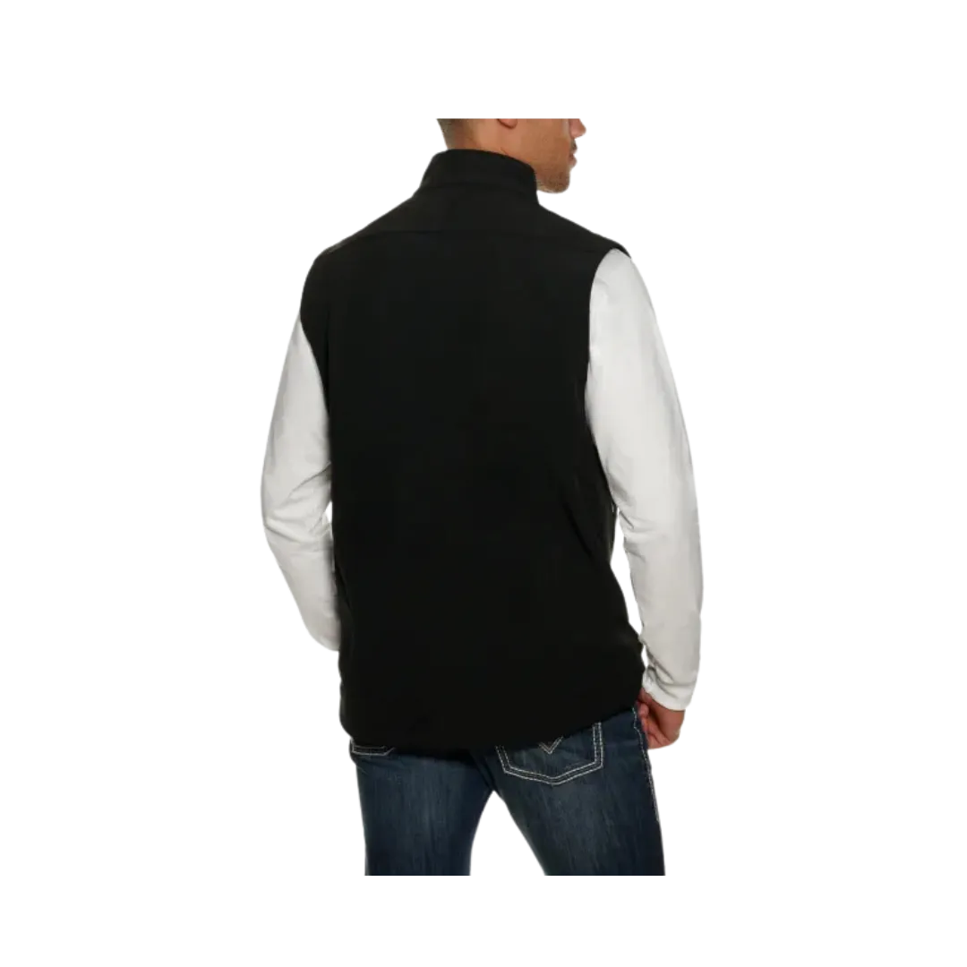 Cinch Men's Bonded Logo and Concealed Carry Pocket Black Vest