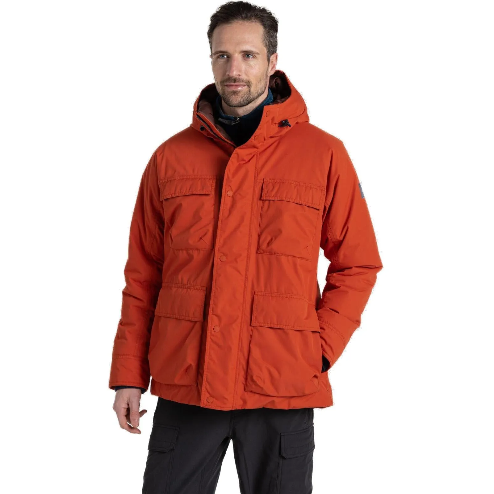 Craghoppers Mens Breckon Waterproof Padded Hooded Jacket