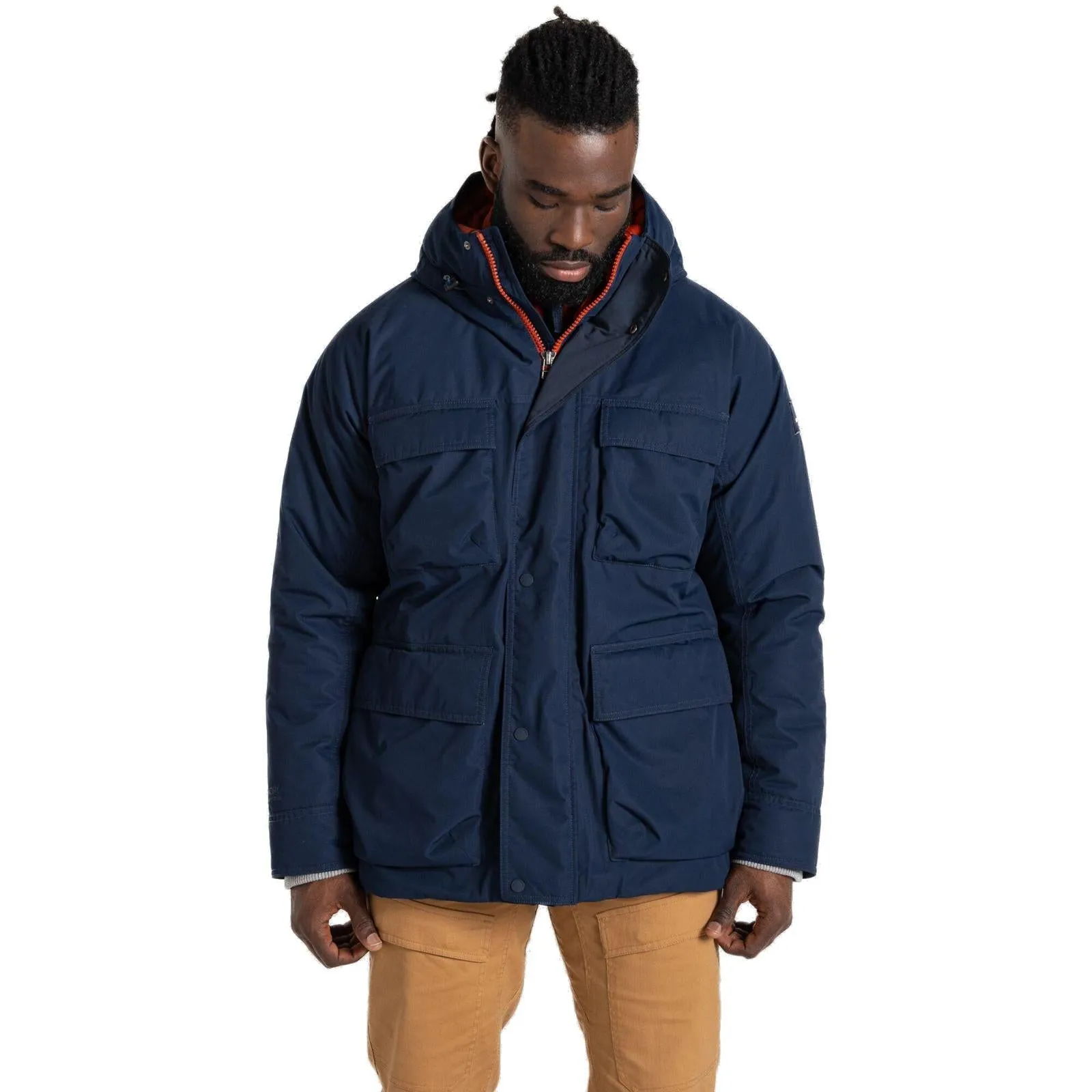 Craghoppers Mens Breckon Waterproof Padded Hooded Jacket