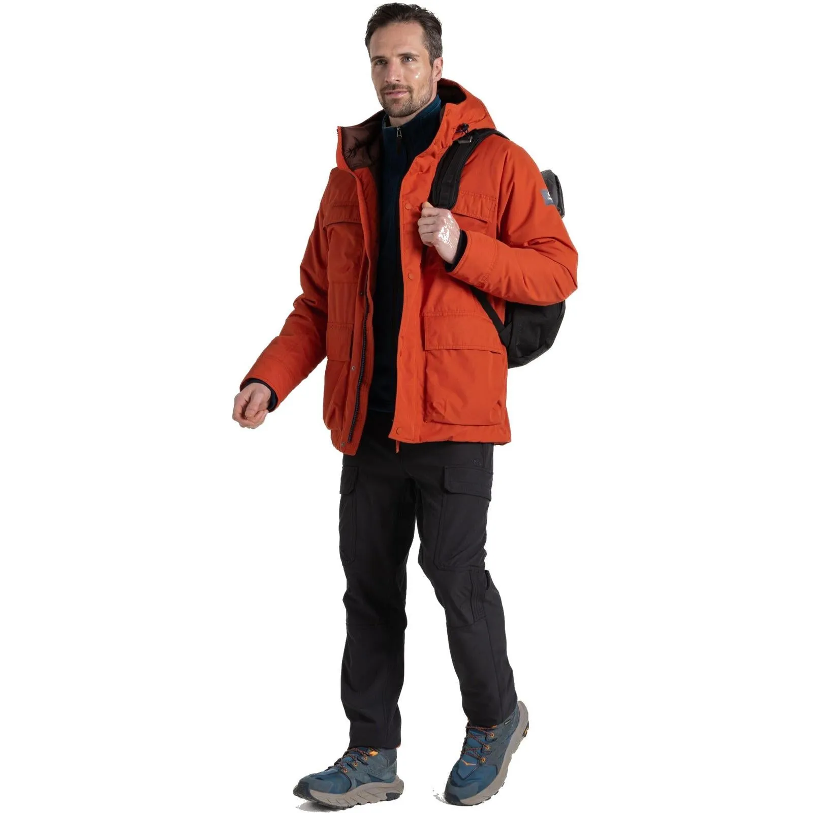 Craghoppers Mens Breckon Waterproof Padded Hooded Jacket