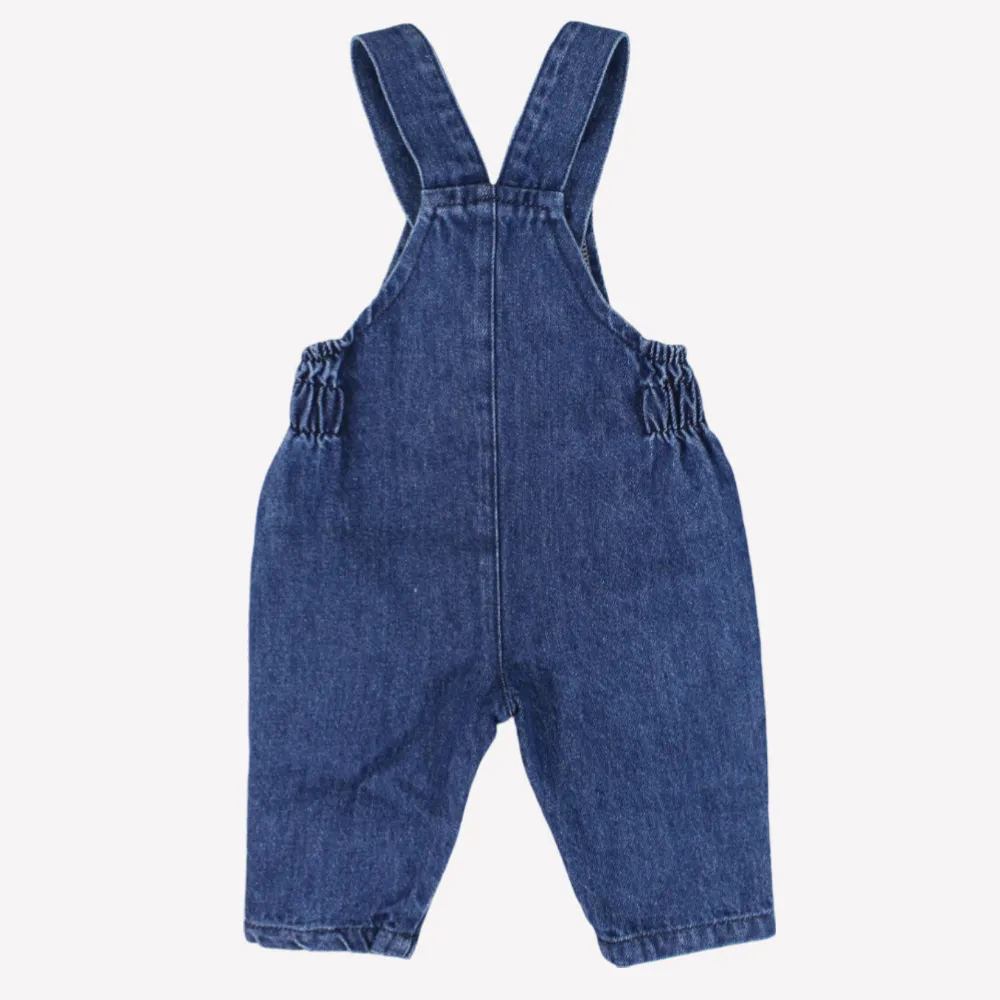 Cute Flowers Sleeveless Jean Jumpsuit