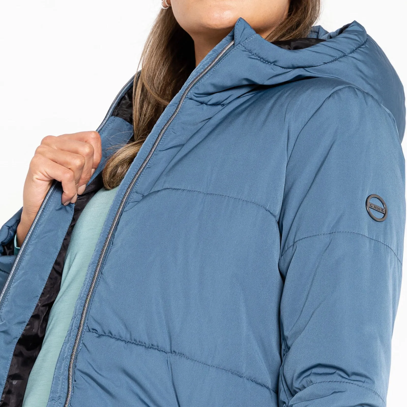 Dare 2b Womens Reputable II Longline Padded Jacket - Orion Grey