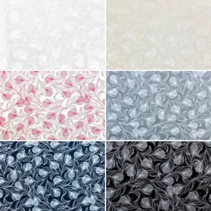 Delicate Fern Rose & Hubble Cotton Poplin Fabric