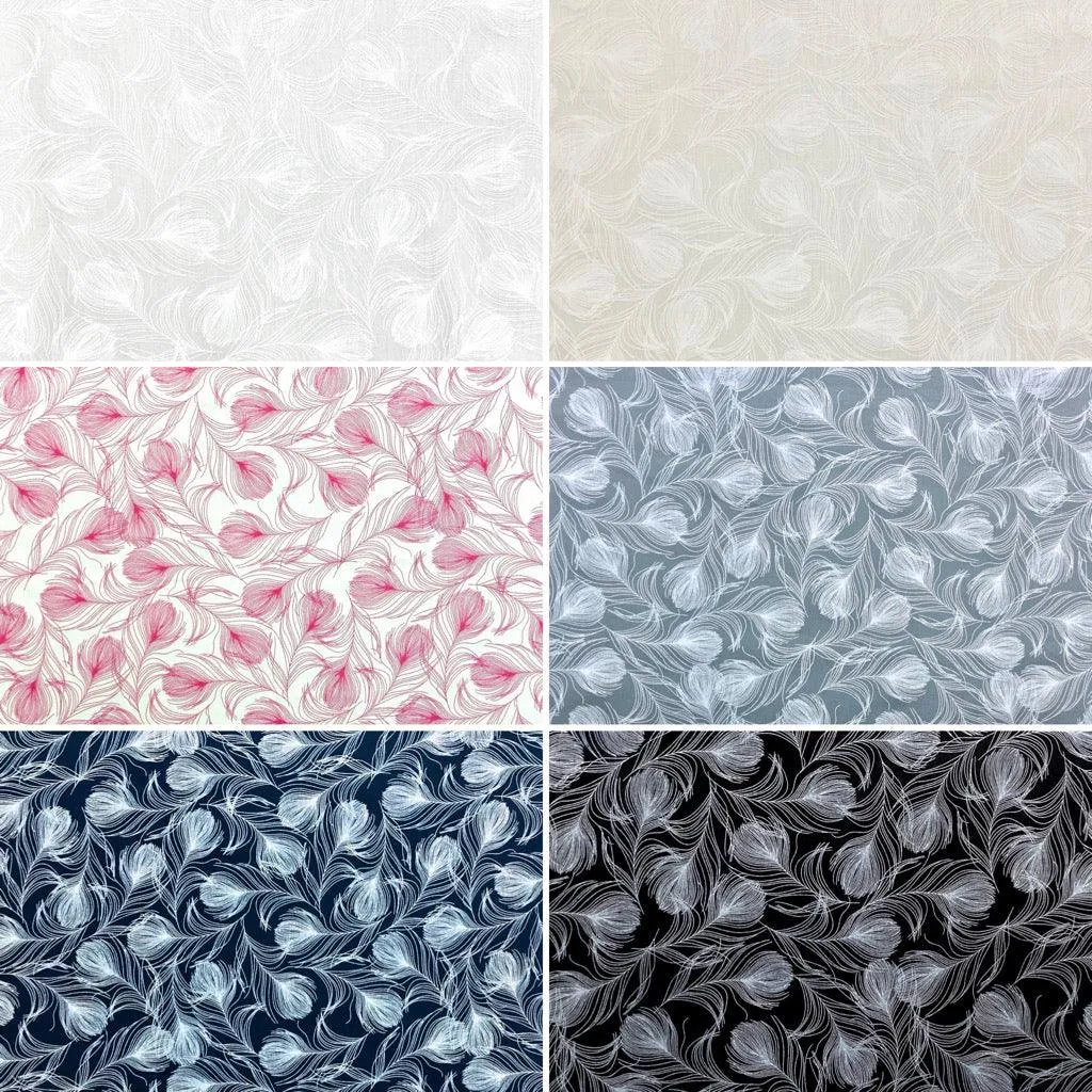 Delicate Fern Rose & Hubble Cotton Poplin Fabric