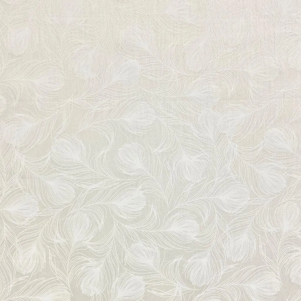 Delicate Fern Rose & Hubble Cotton Poplin Fabric