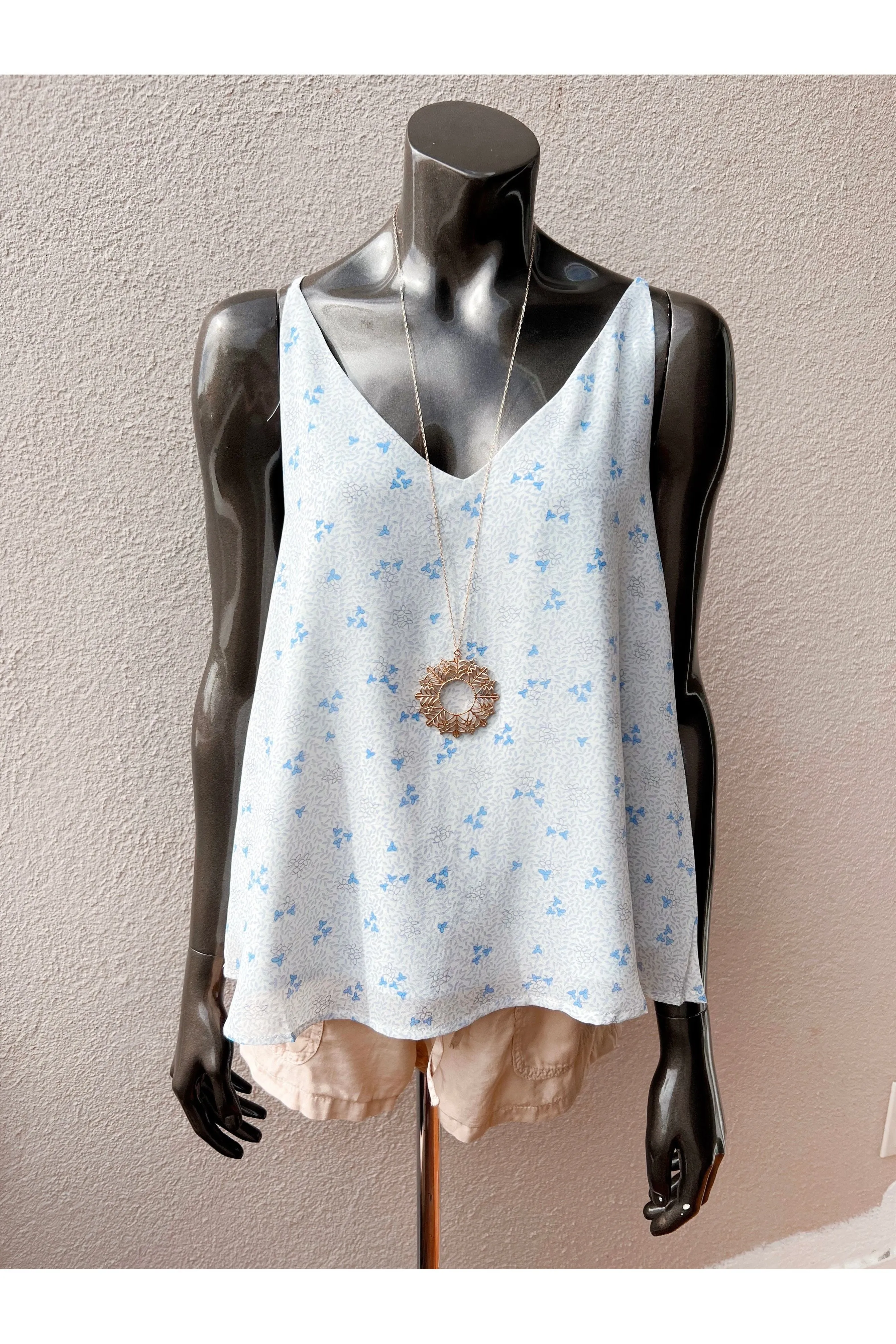 Ditsy Chiffon Cami Top (3 colors) (FINAL SALE)