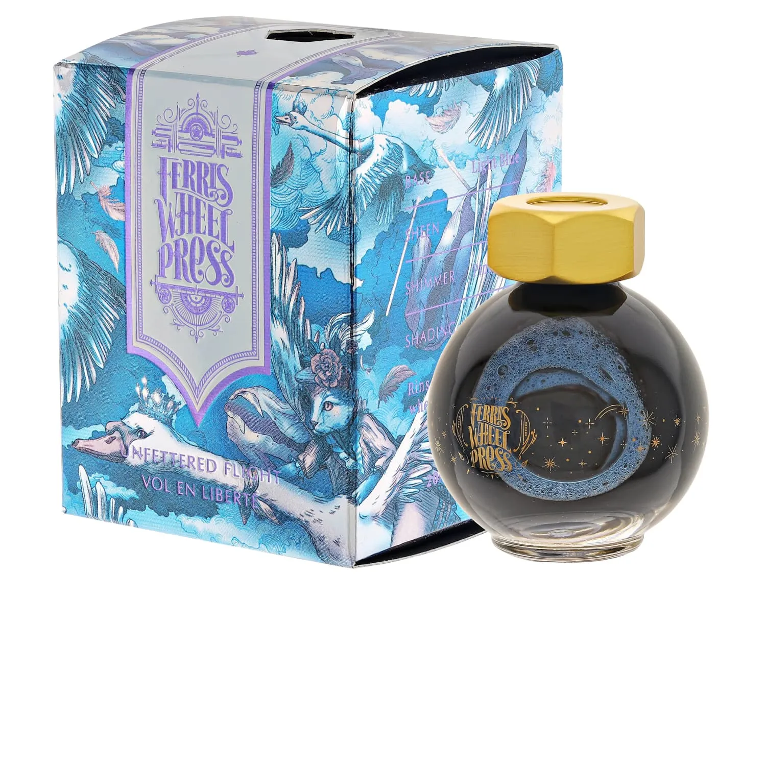 Ferris Wheel Press Bottled Ink in The Wild Swans Unfettered Flight - 20 mL