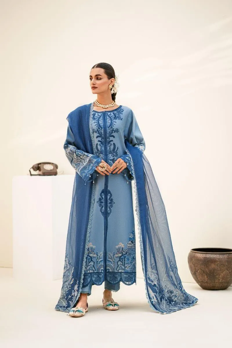 Fozia Khalid - Aquamarine - Embroidered - 3 Piece