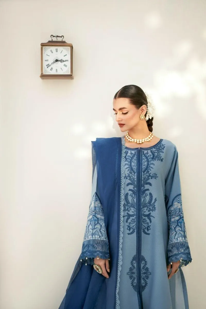 Fozia Khalid - Aquamarine - Embroidered - 3 Piece