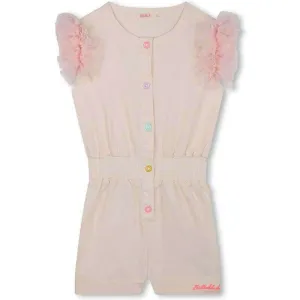 Girls Pale Pink Tulle Shoulder Playsuit