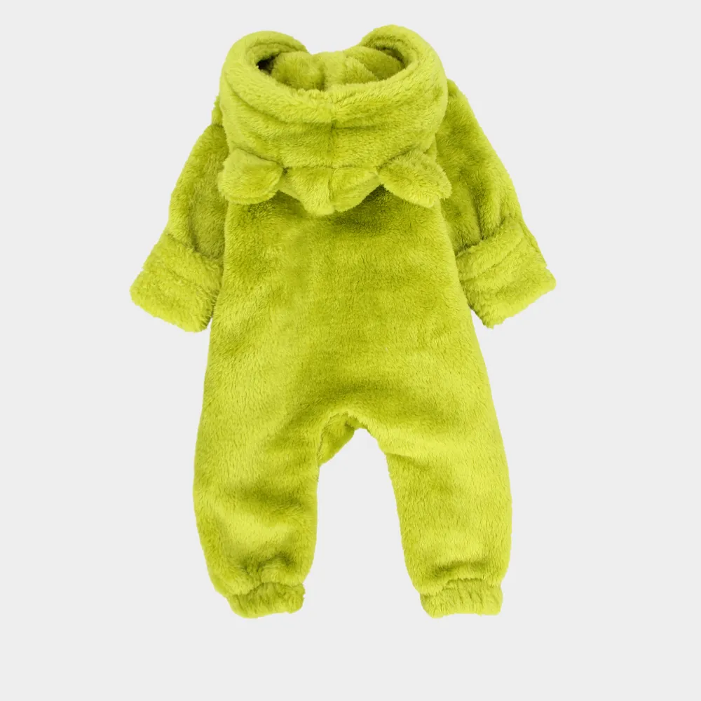 Green Teddy Fleeced Hooded Onesie