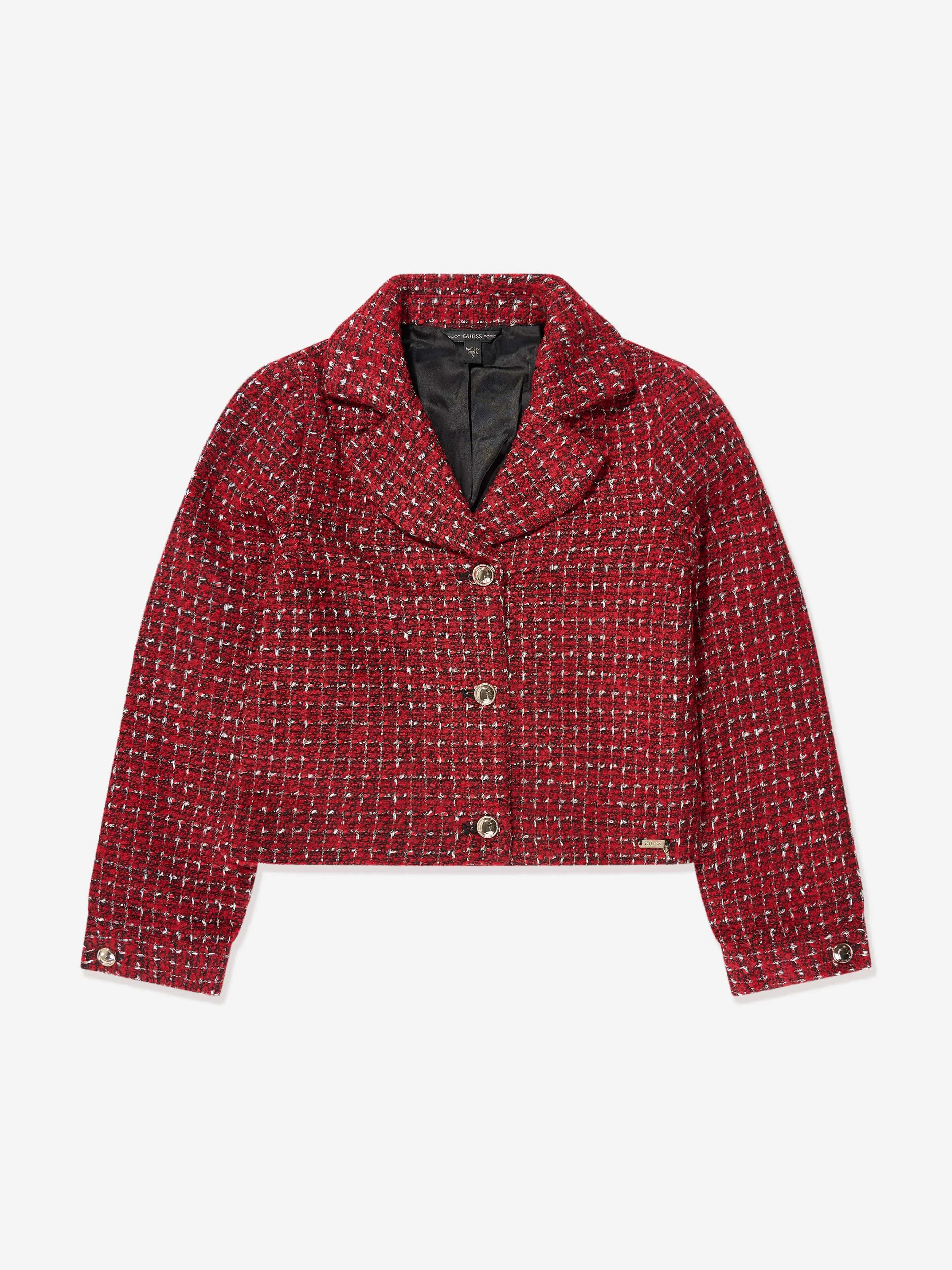 Guess Girls Boucle Blazer in Red