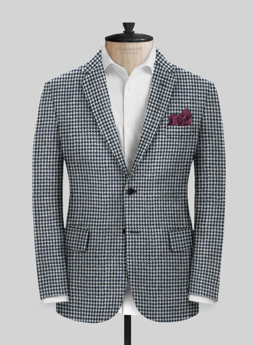 Harris Tweed Houndstooth Indi Blue Jacket