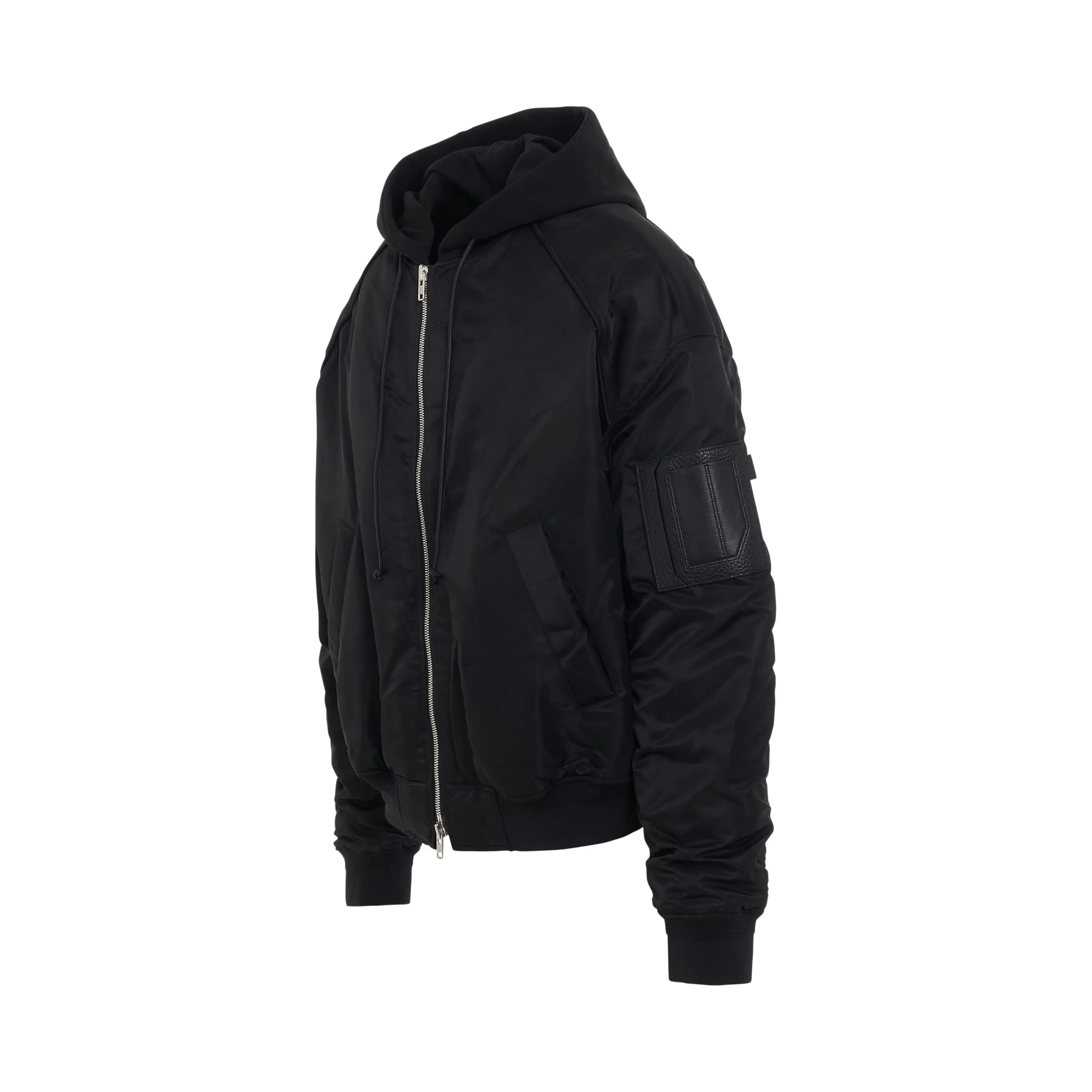 Hood Detachable MA-1 Jumper in Black