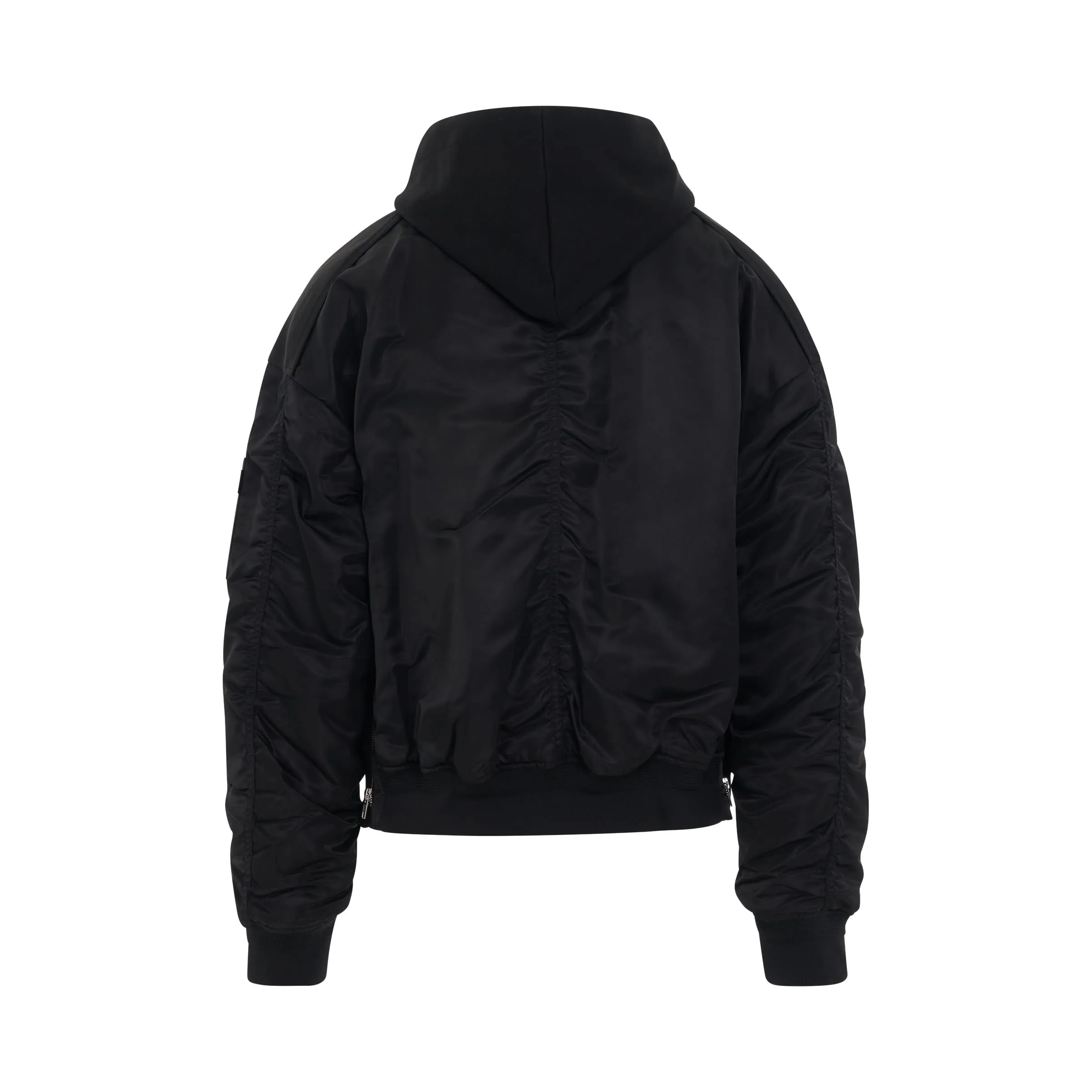 Hood Detachable MA-1 Jumper in Black