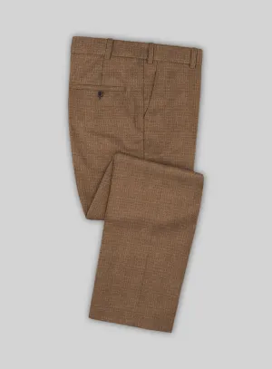 Italian Murano Karilo Brown Wool Linen Silk Pants