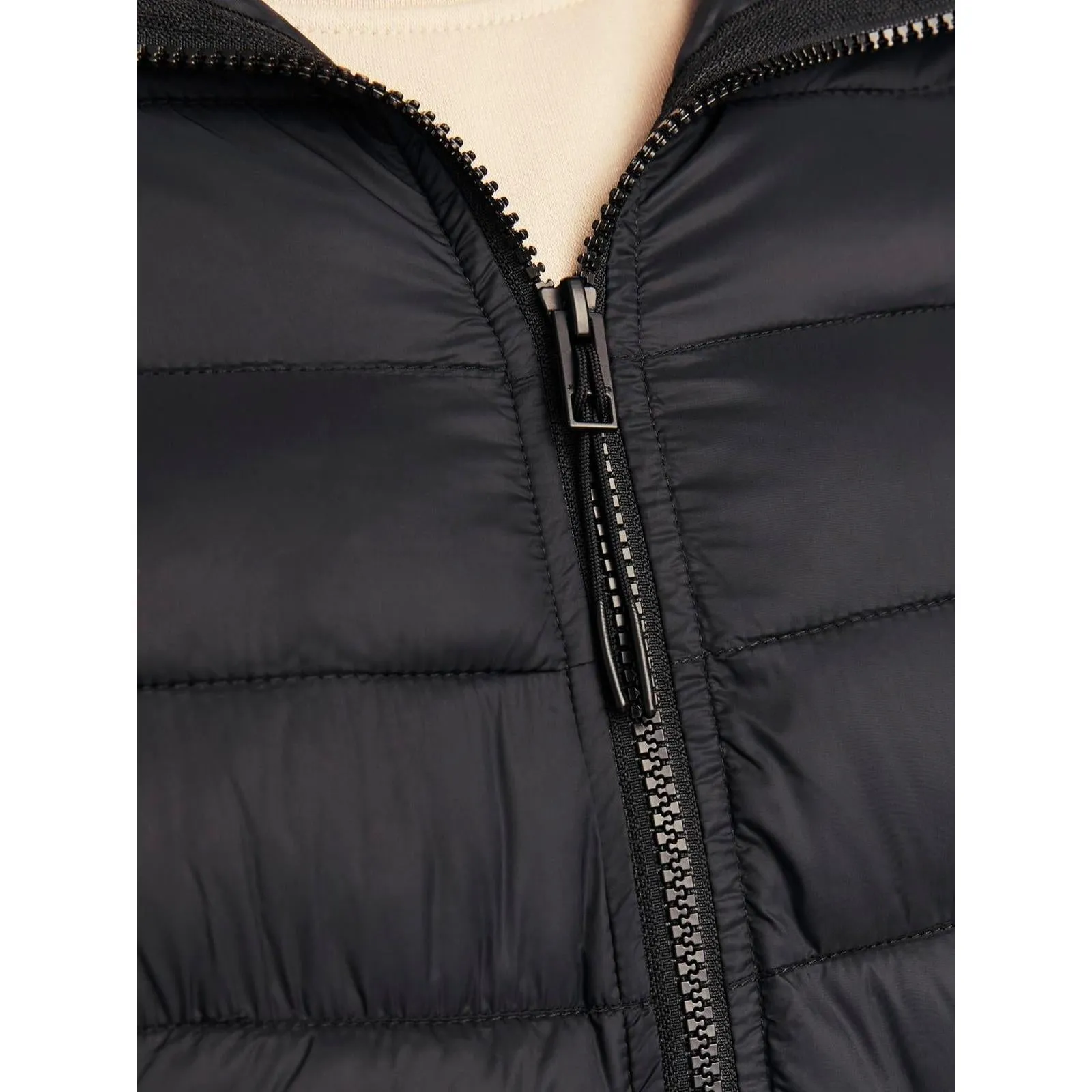 Jack & Jones Mens Sprint Big & Tall Full Zip Hooded Puffer Jacket