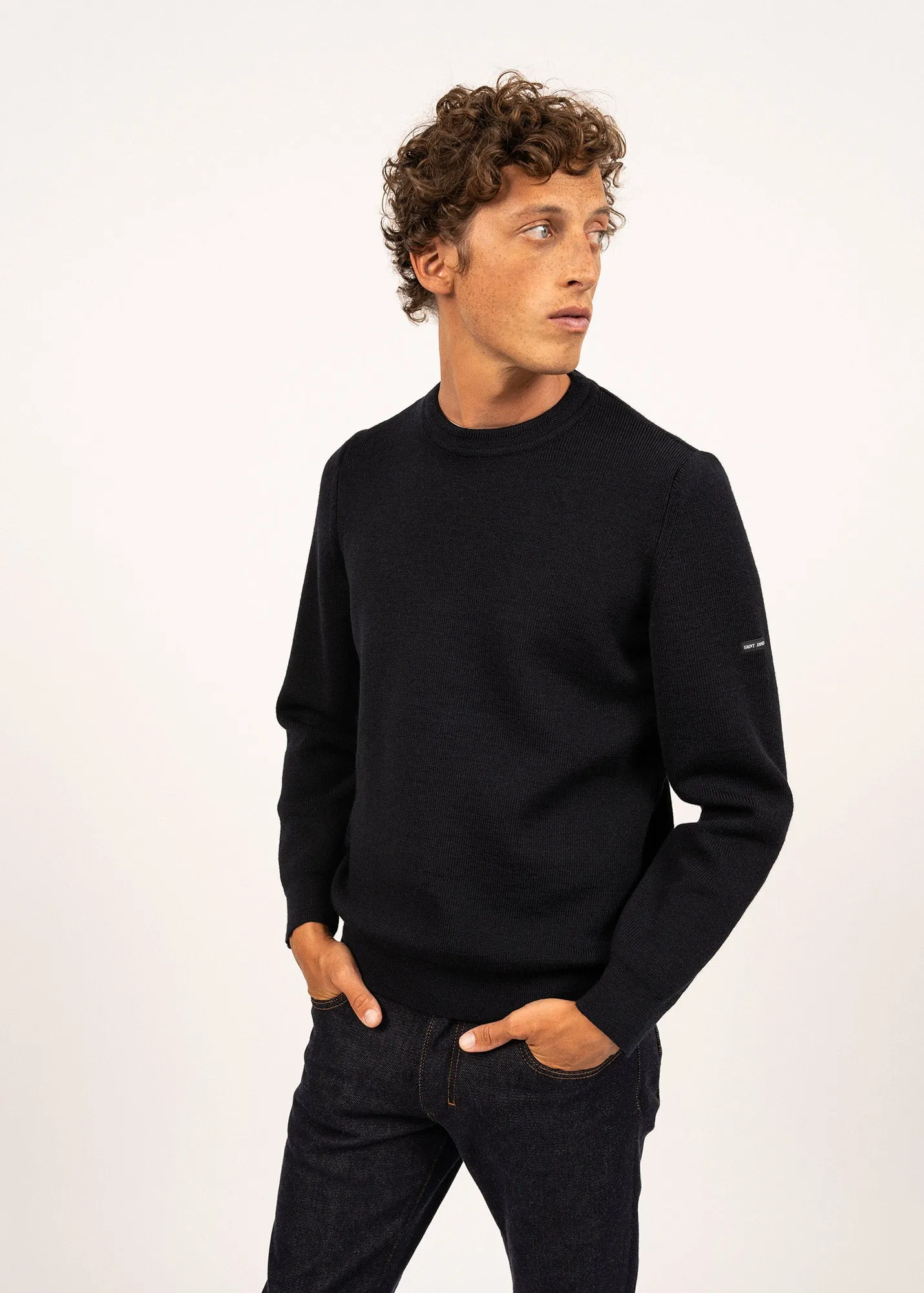 LOCRONAN III - Crew Neck Sweater for Men | Straight Fit  (NAVY)