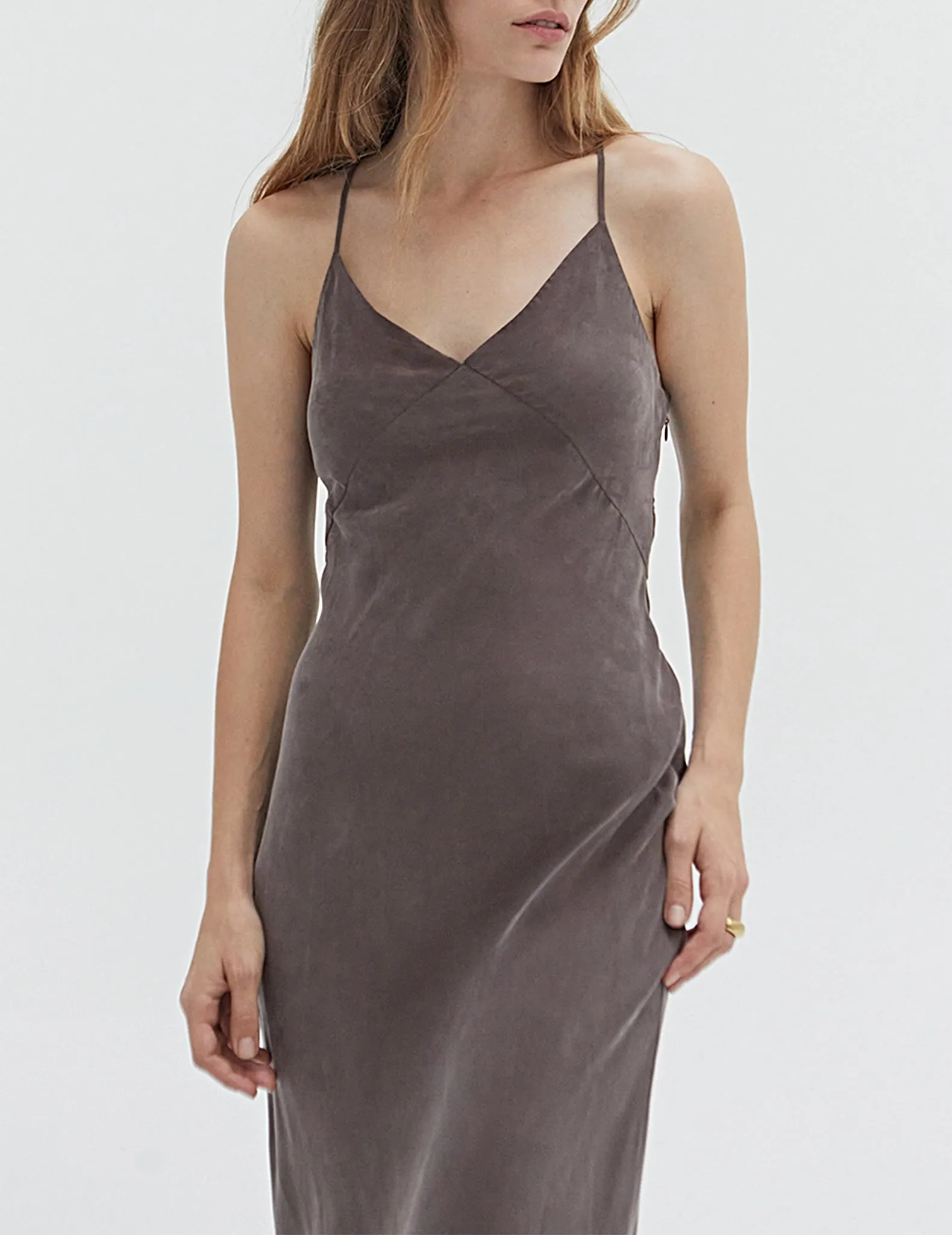 Madeline Mink Cupro Slip Dress