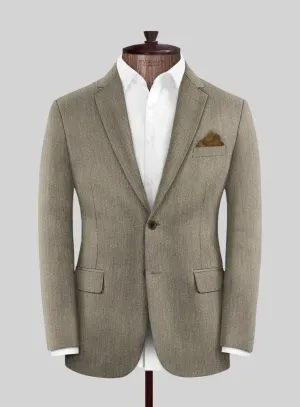 Marco Stretch Dark Beige Wool Jacket