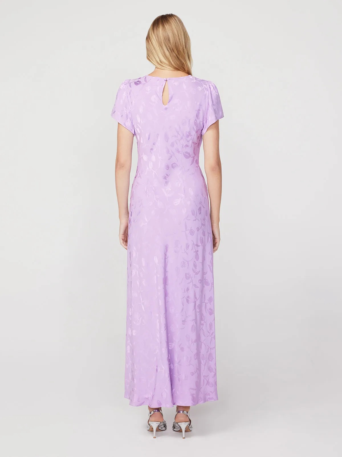 Marie Lilac Tulip Jacquard Maxi Dress