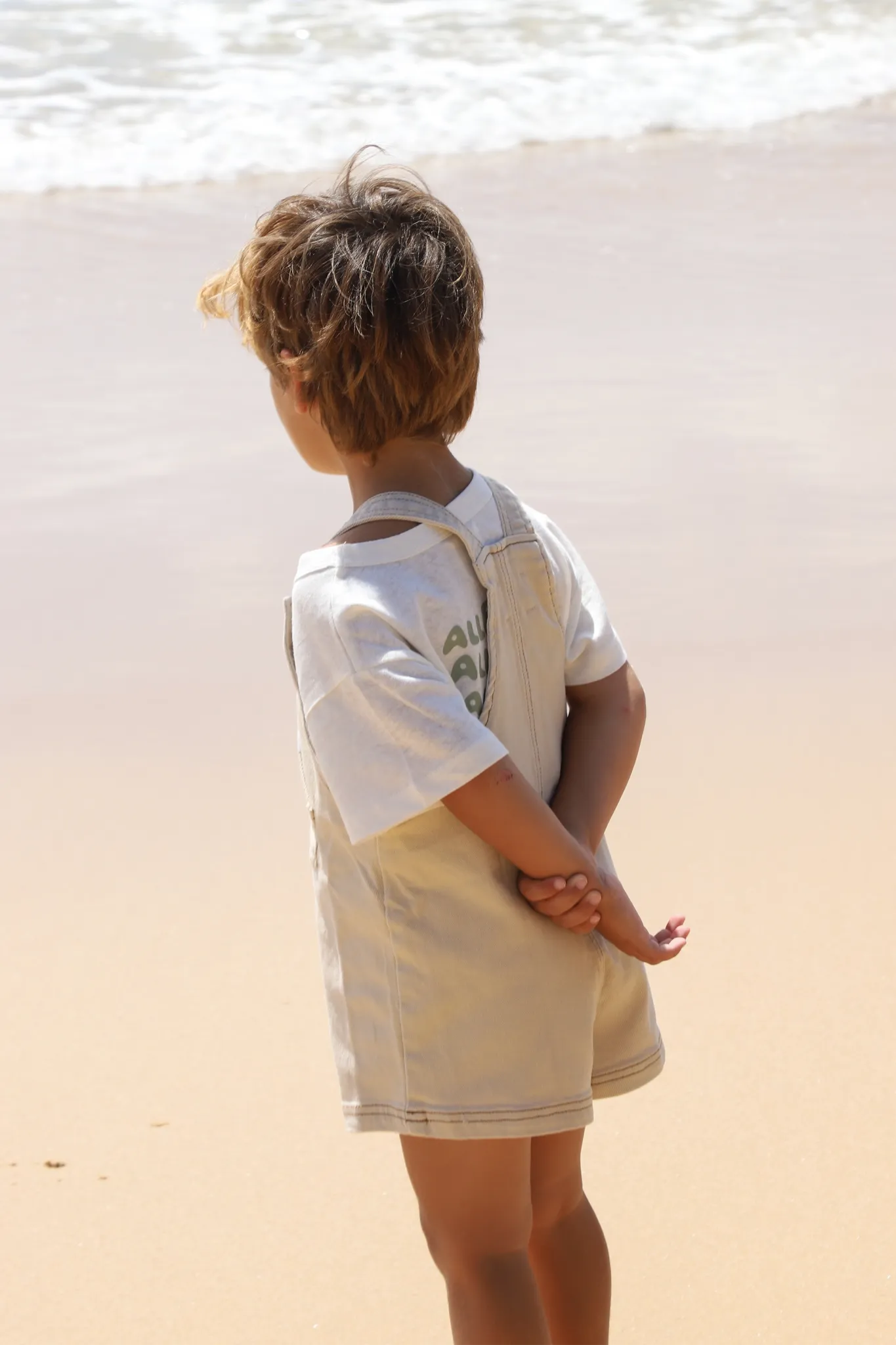 Mini Denim Overalls (Sand)