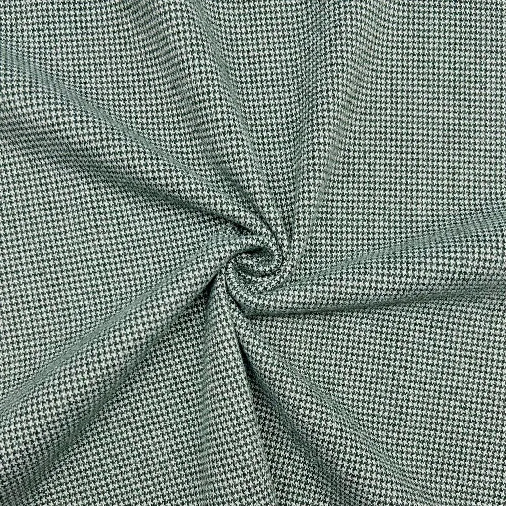 Mini Dogtooth Stretch Wool Fabric