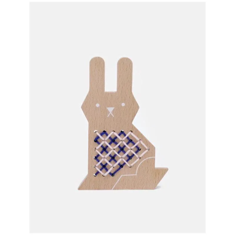 Moon Picnic cross stitch rabbit