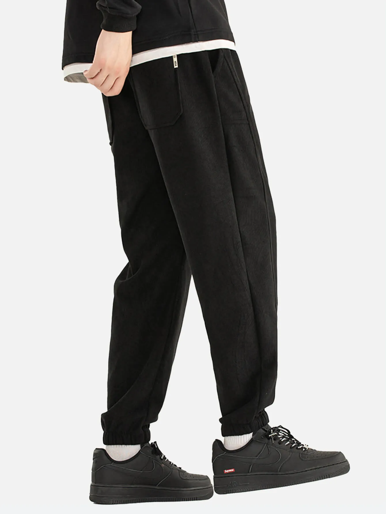 New Casual Solid Color Corduroy Trousers