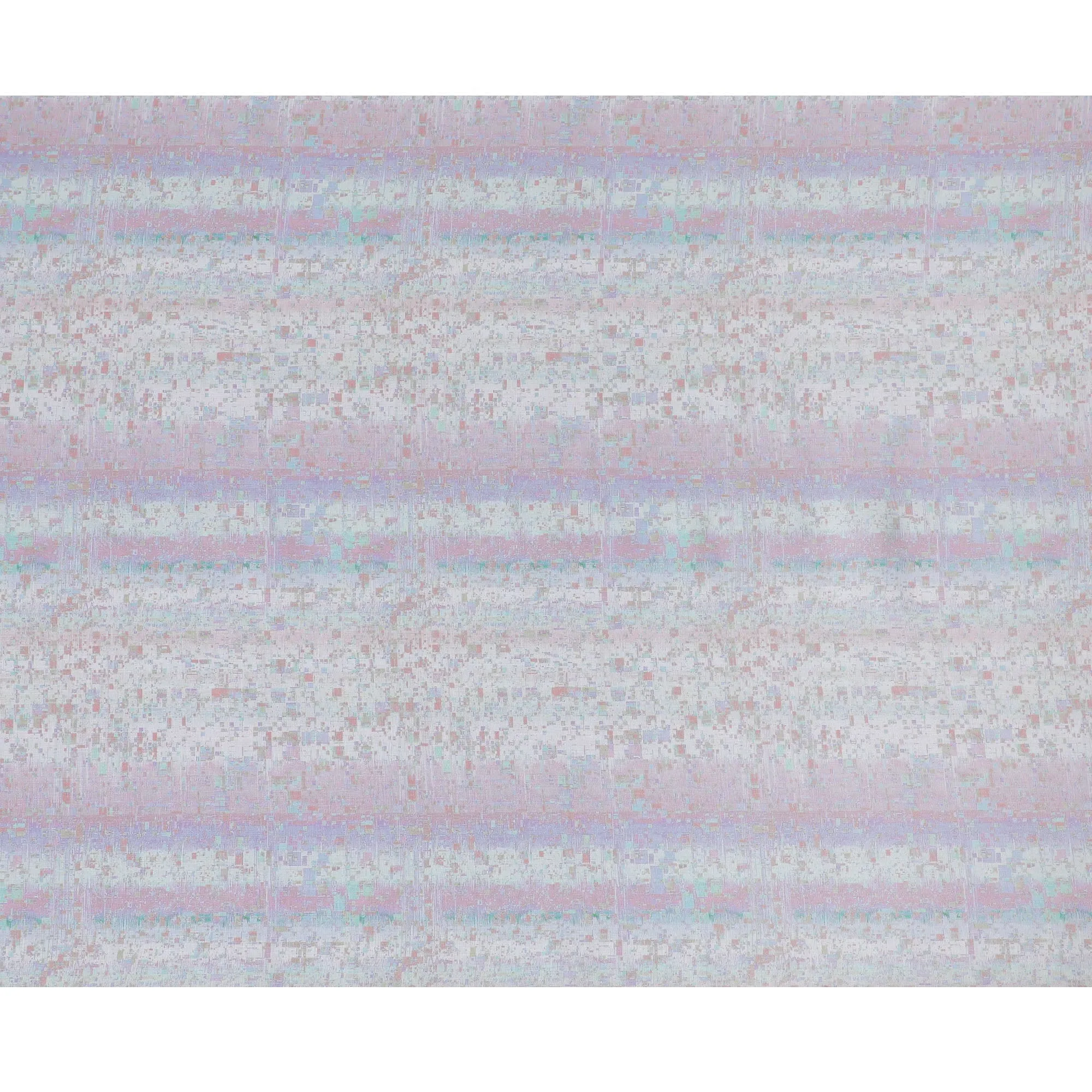 Pastel Multicolor Abstract Print Pure Linen Fabric - 150 cm Width-D19999