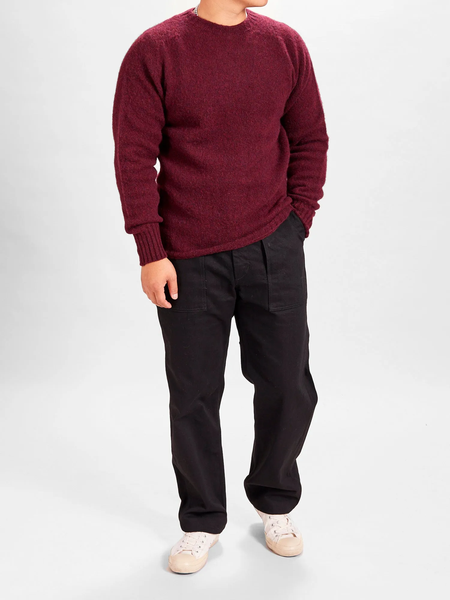 "Birth of the Cool" Wool Sweater in Bordeaux