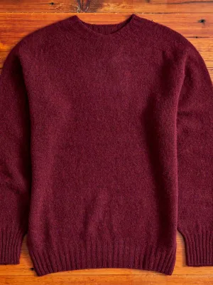 "Birth of the Cool" Wool Sweater in Bordeaux