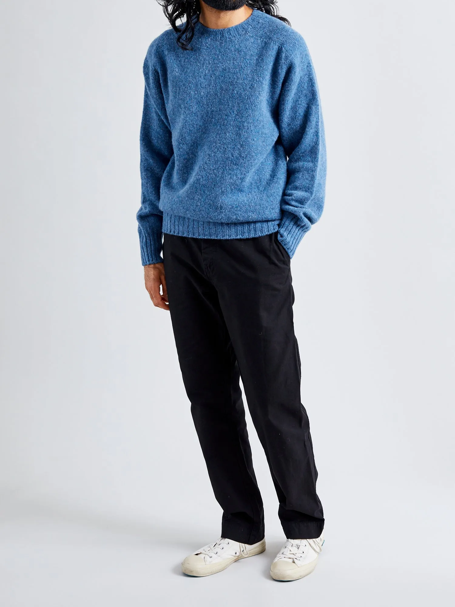 "Birth of the Cool" Wool Sweater in Paradise Blue