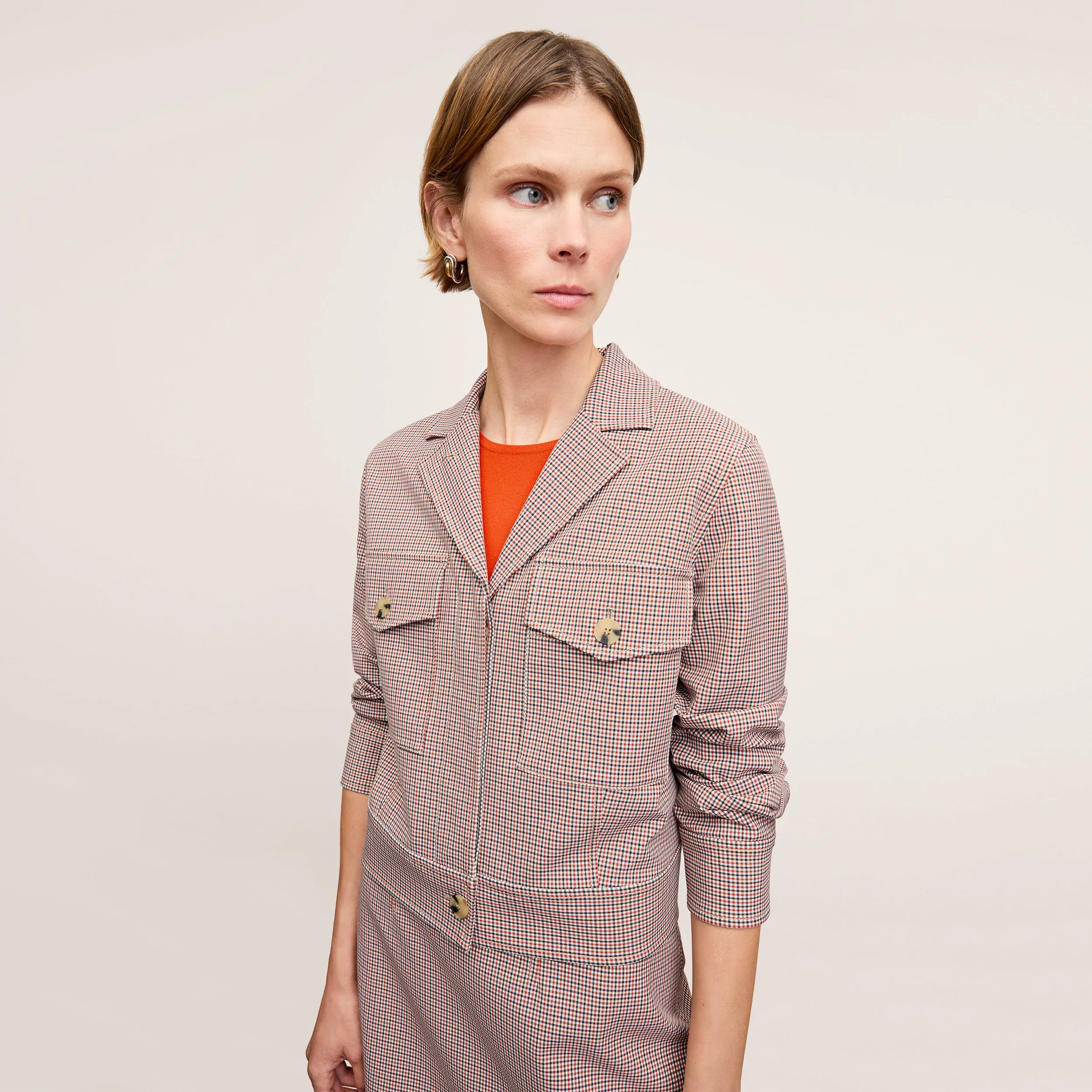 Rhoda Jacket - Stretch Twill :: Mini Check