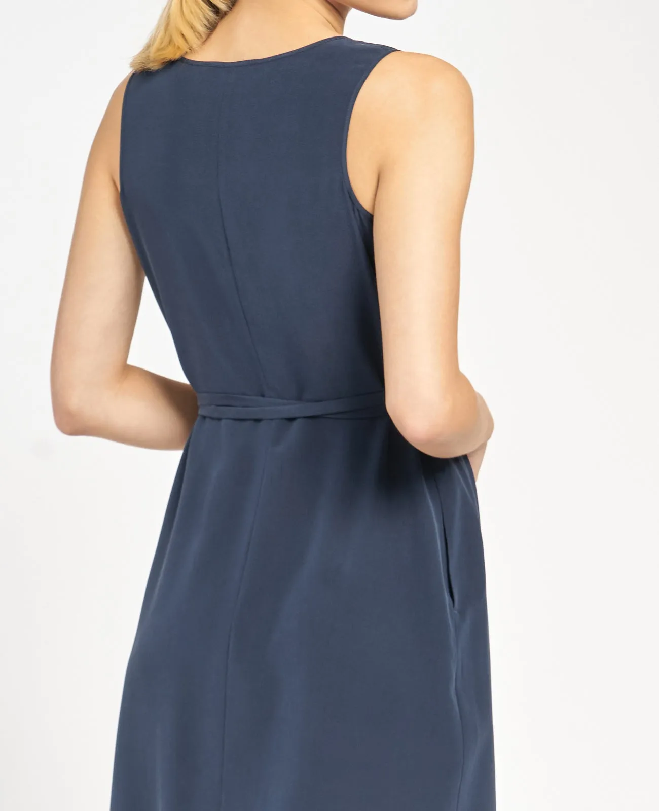 Silk Wrap Tank Dress