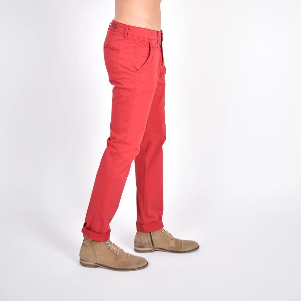 Slim Fit Chino Pants - Ruby Red