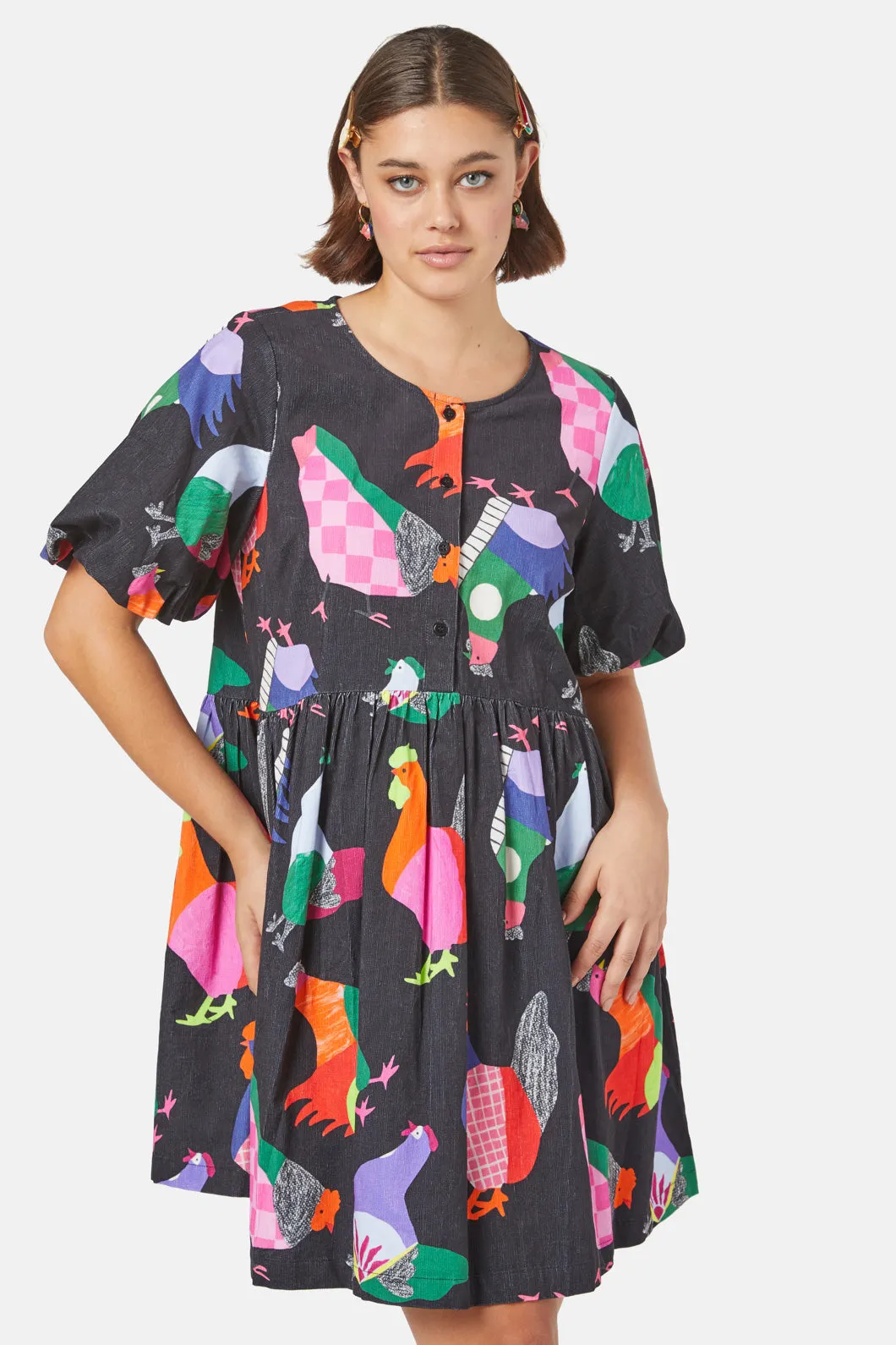 Spring Chicken Smock Dress