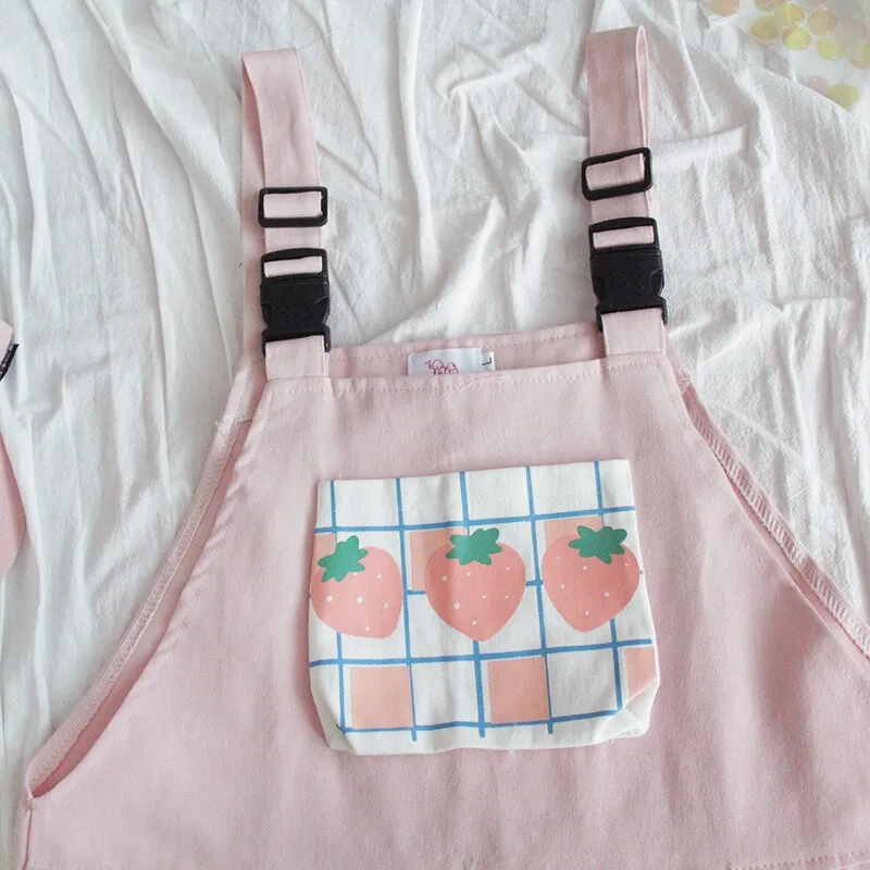 Strawberry Romper Overalls