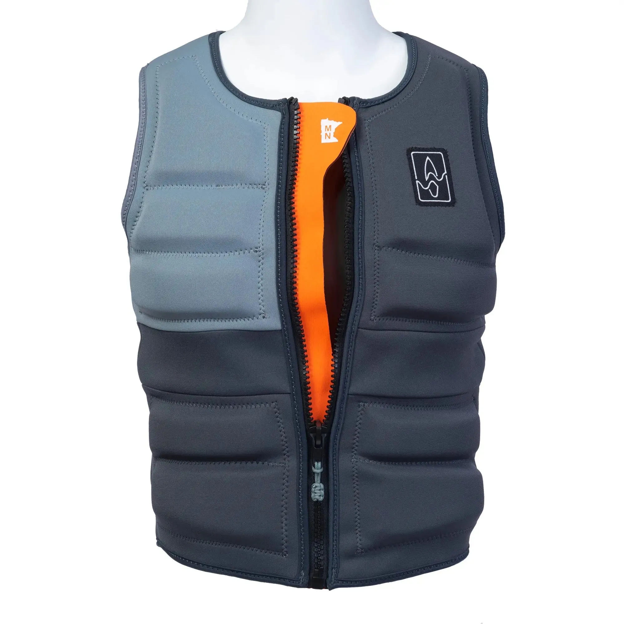 SWELL Wakesurf Vest - Men's Charcoal - Ultimate Comfort Neoprene Jacket