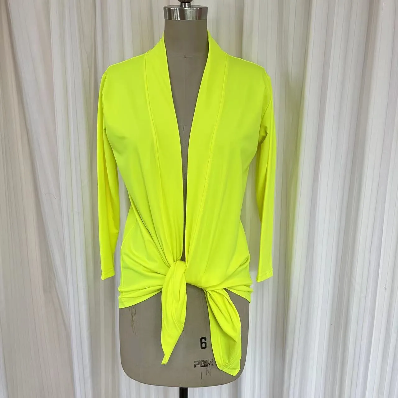 Swimsuit - Cardigan wrap around Car2202S - Fluo yellow