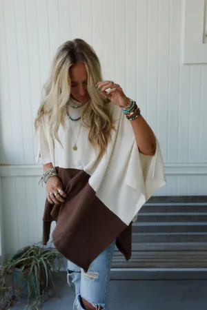 The Nest Lucky Shadow Top - Cream Brown