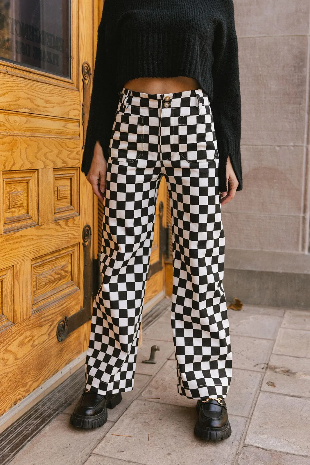 Think Again Checkered Trousers