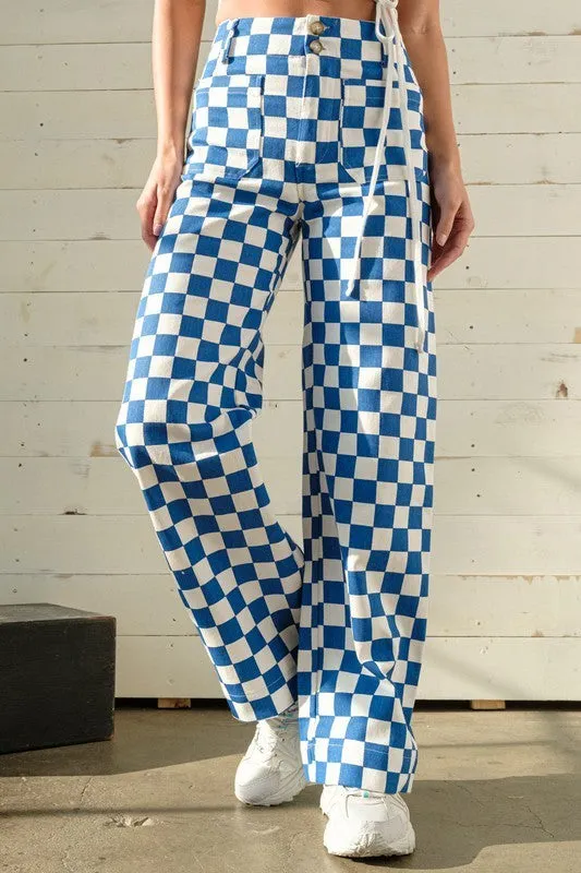 Think Again Checkered Trousers