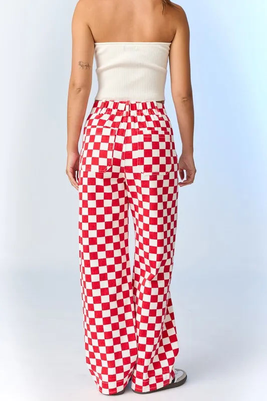 Think Again Checkered Trousers